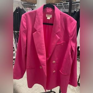 Anthropologie Maeve Hot Pink Blazer
